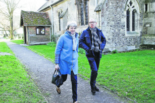 Britains Prime Minister Theresa May leaves church near High Wycombe 45028344